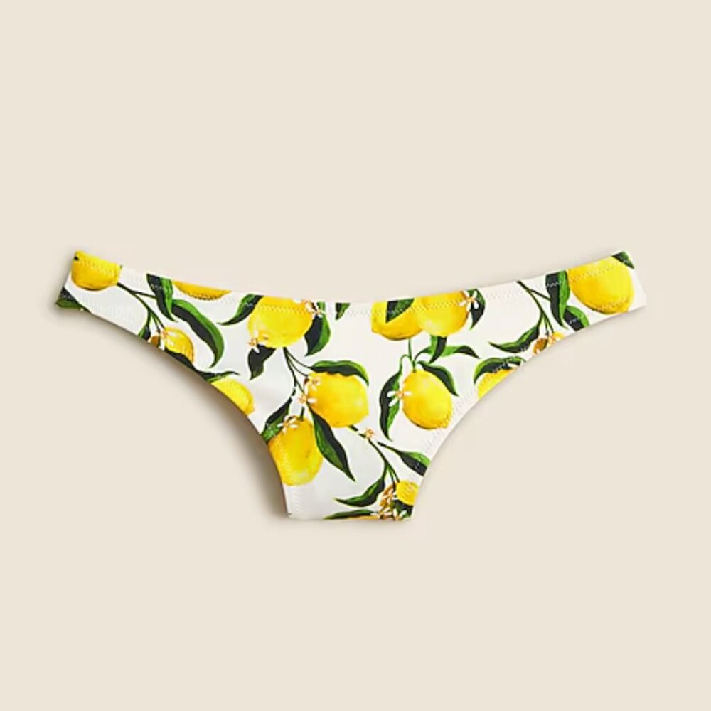 J. Crew 1989 high-leg bikini bottom in limoncello